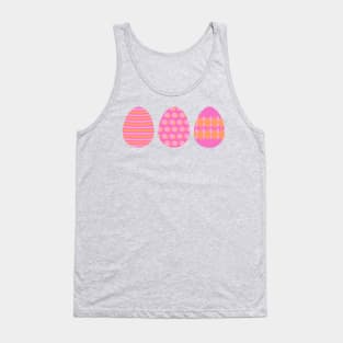 Eggspert Easter Eggs - Decorated Eggs in Pink and Orange Tank Top